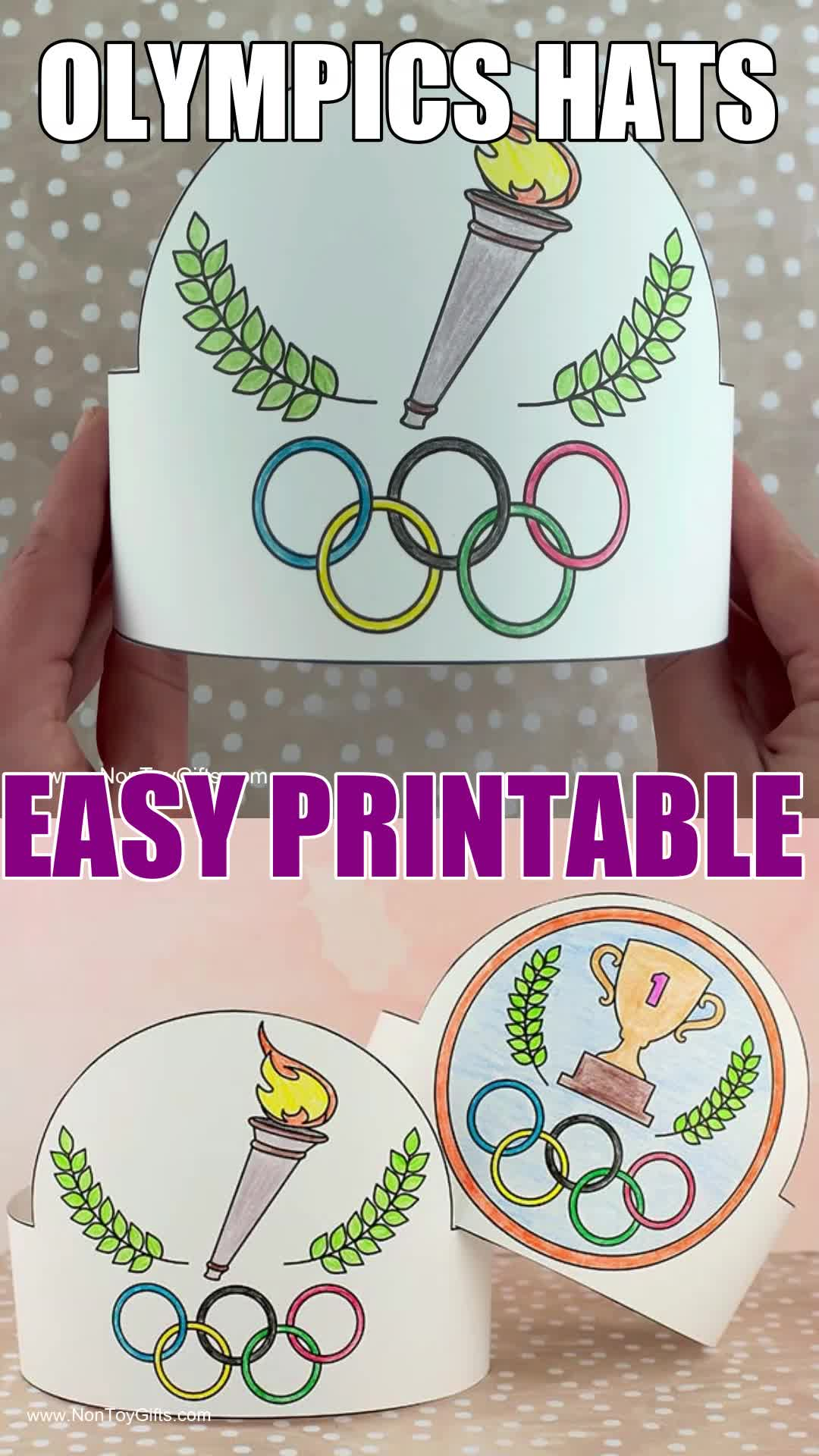 2024 Olympics Craft For Kids With PRINTABLE Template Non Toy Gifts 