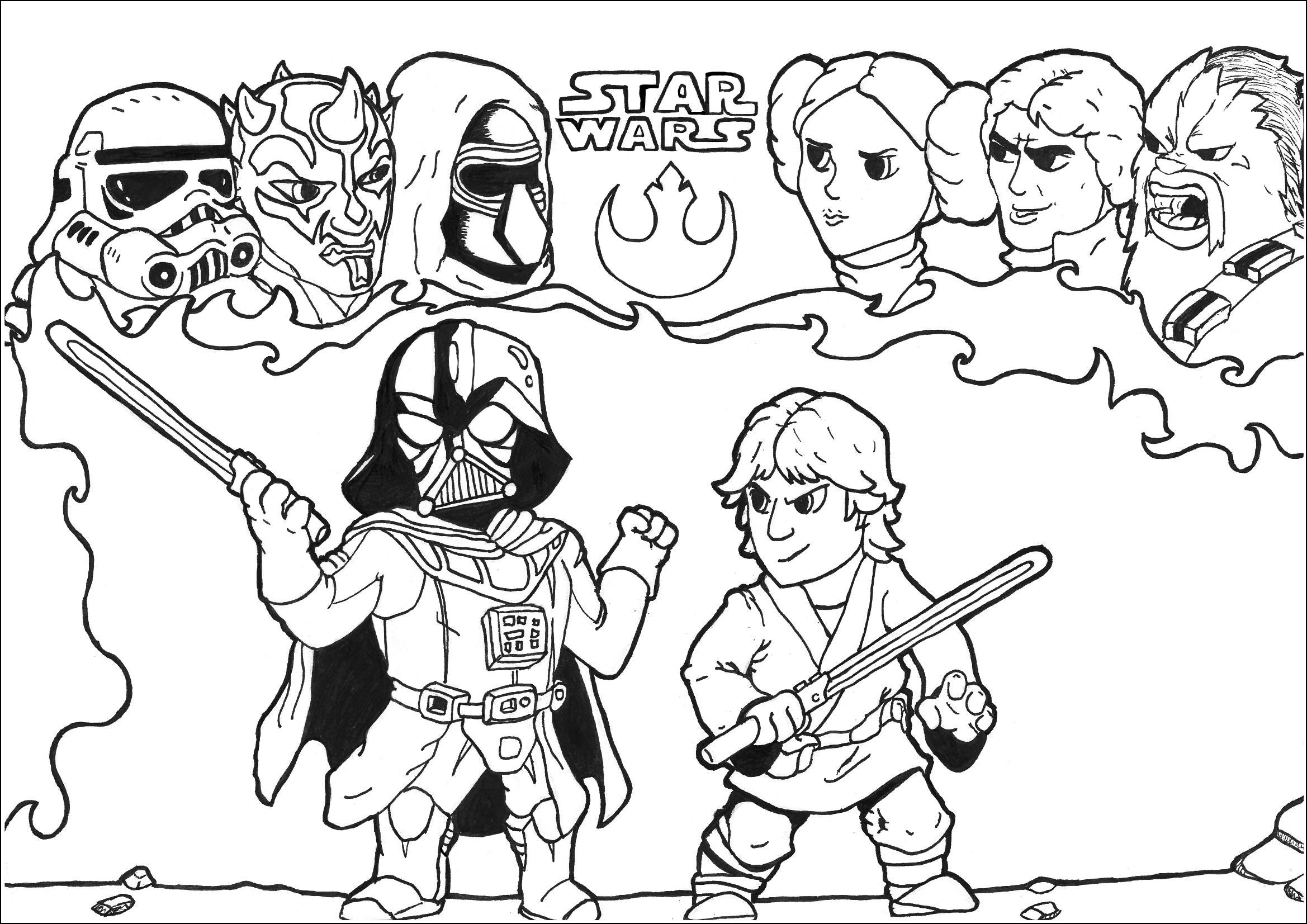 25 Printable Star Wars Coloring Pages 100 Free Printables Star Wars 