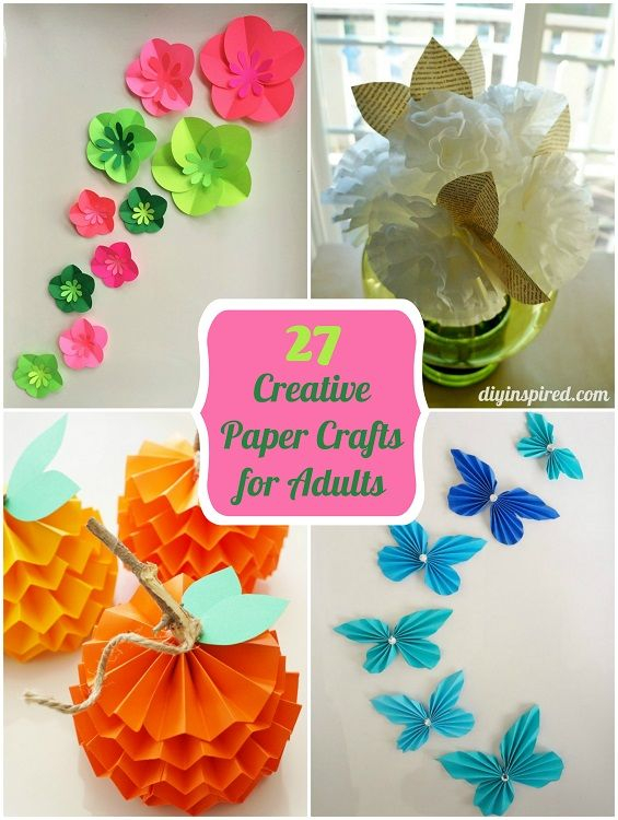 27 Creative Paper Crafts For Adults Construction Paper Crafts Diy 