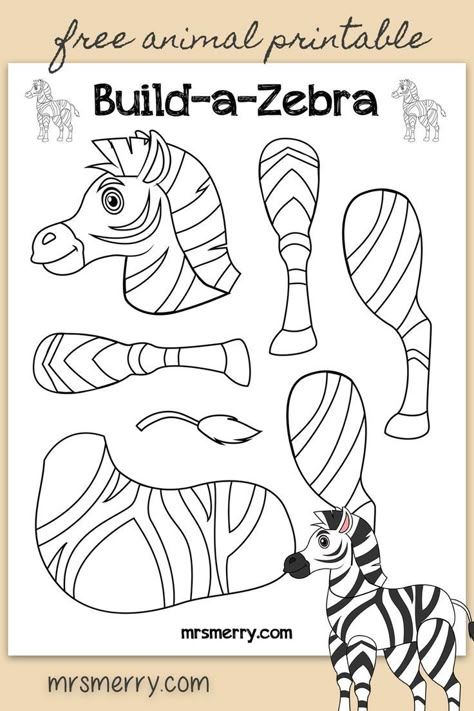 28 Build An Animal Printable Ideas In 2021 Printables Free Kids 
