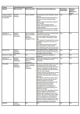 28 FREE Workshop Risk Assessment Samples To Download