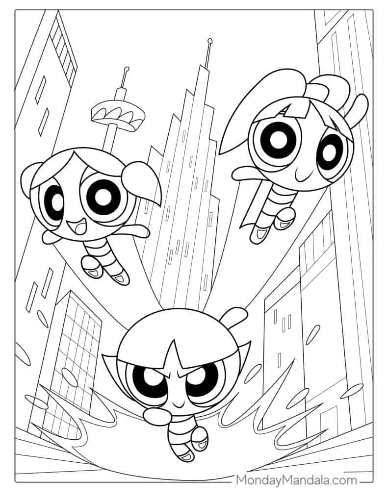 printable coloring pages powerpuff girls