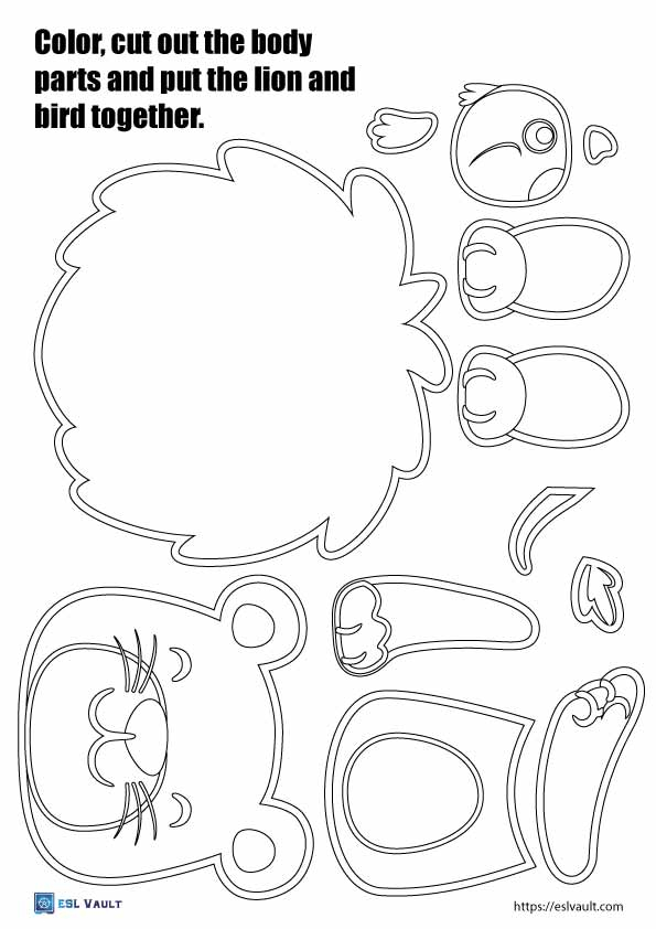 printable lion craft