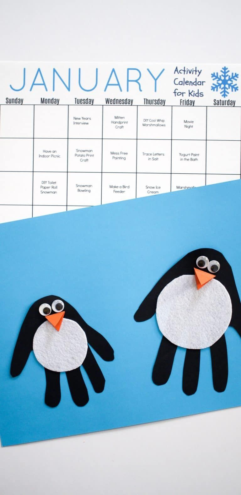 31 January Activities Crafts For Kids Free Activity Calendar 