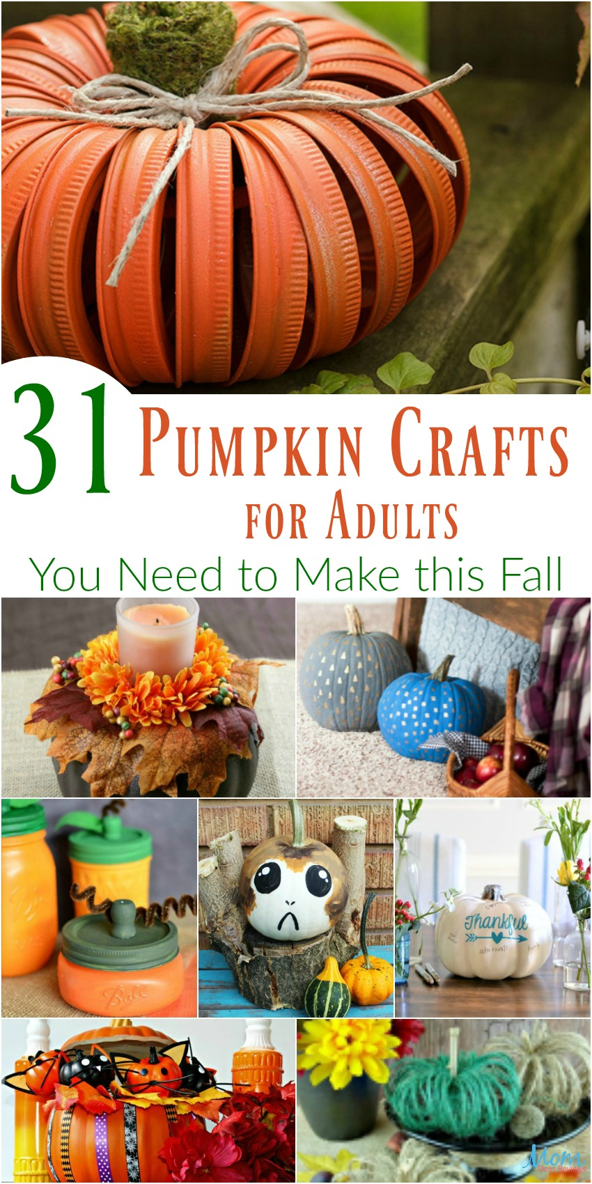 31 Pumpkin Crafts For Adults You Need To Make This Fall Mom Does Reviews