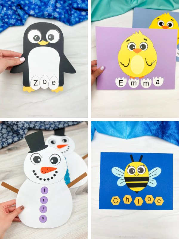32 Fun Name Crafts For Kids W PDF Templates 