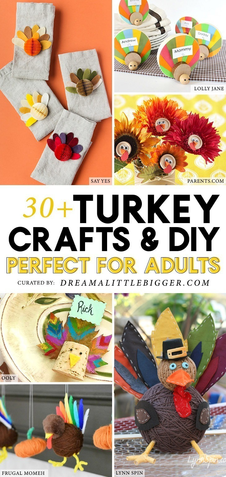 33 Thanksgiving Turkey Crafts For Adults Dream A Little Bigger