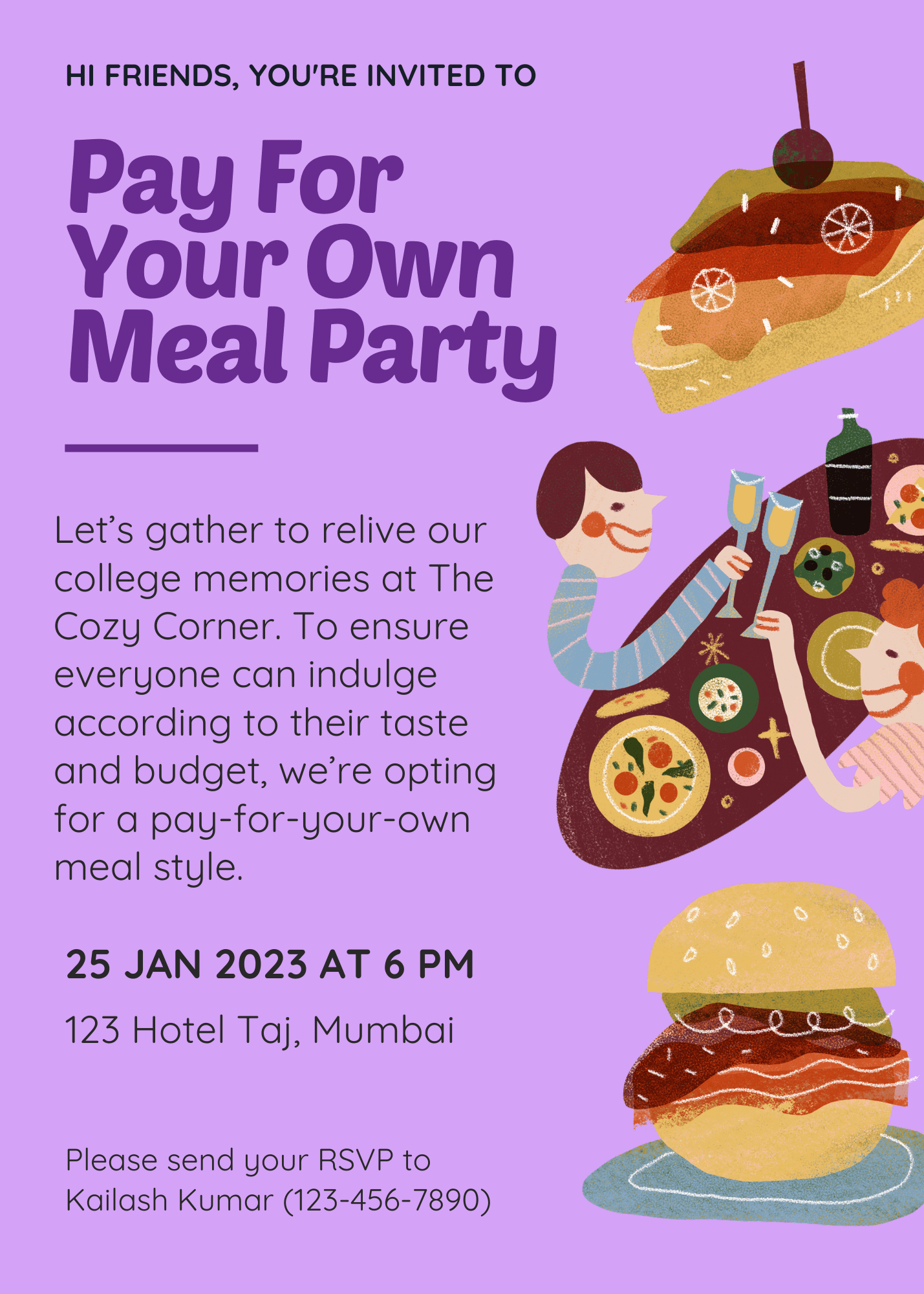 35 Elegant Ways To Say 39 Pay For Your Own Meal 39 On Invites