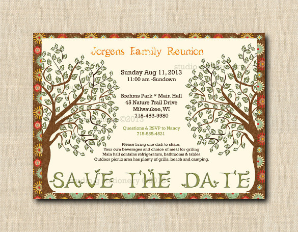 35 Family Reunion Invitation Templates PSD Vector EPS PNG