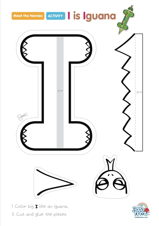 printable letter i craft