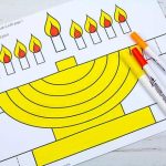 3D Hanukkah Menorah Craft With Printable Template Kids Craft Room