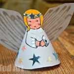 3d Paper Angel Printable Craft For Preschoolers Red Ted Art Kids Crafts