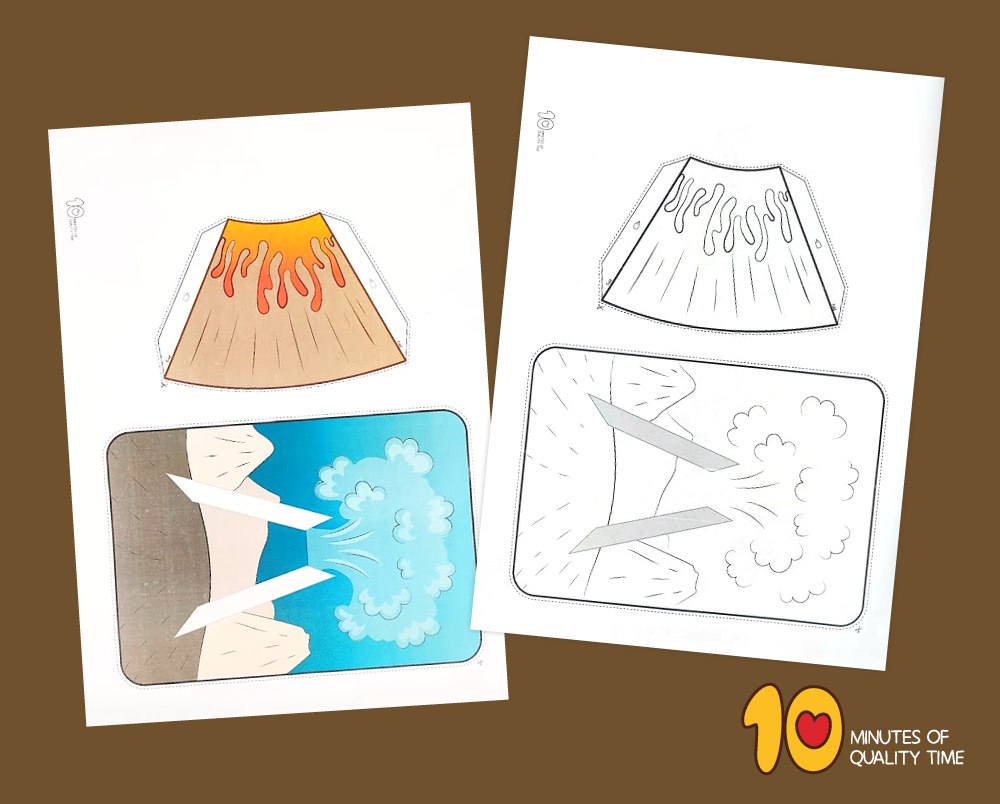 3D Volcano Craft 10 Minutes Of Quality Time