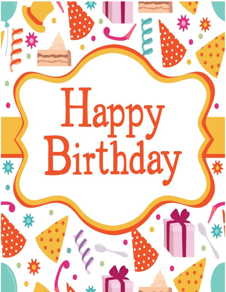 40 Free Birthday Card Templates Templatelab Free Printable Birthday 