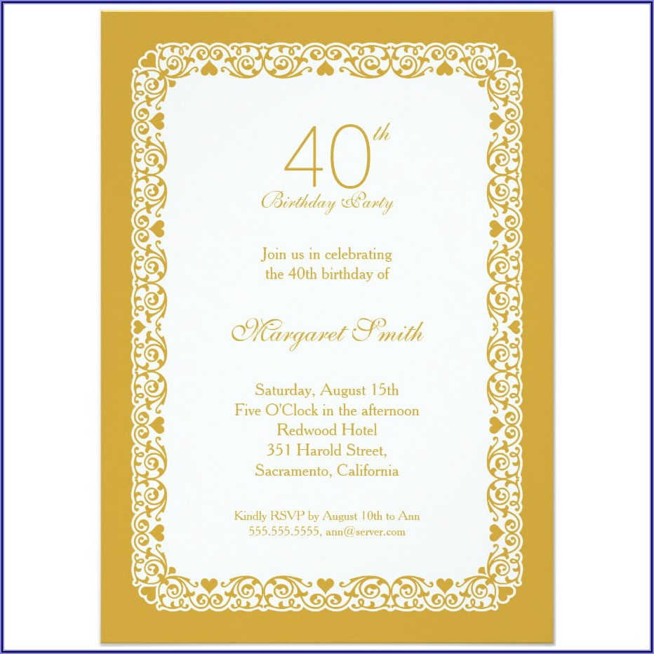 40th Birthday Brunch Invitation Wording Invitations Resume Examples 