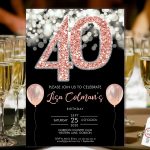 40th Birthday Invitation Templates