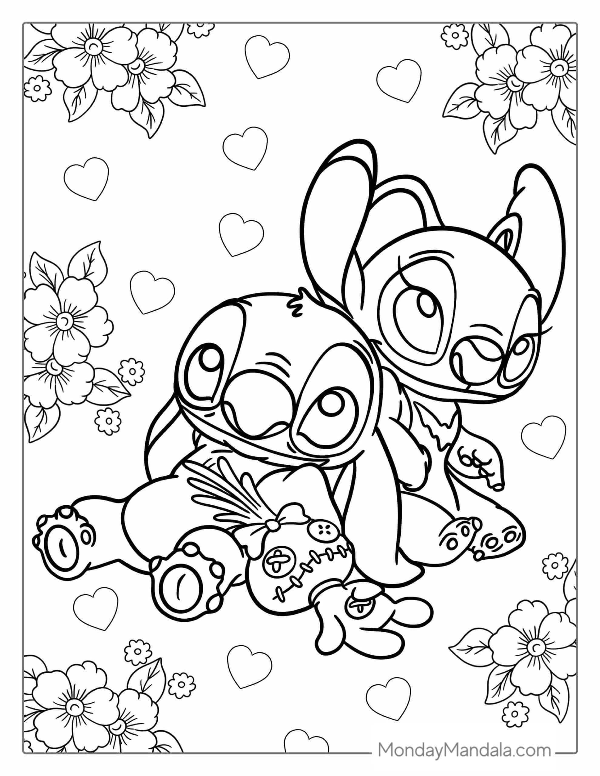 42 Lilo Stitch Coloring Pages Free PDF Printables Stitch Coloring 