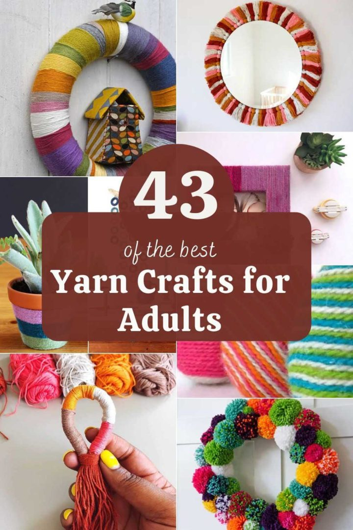 43 Easy Yarn Crafts For Adults You 39 ll Want To Make Pillar Box Blue