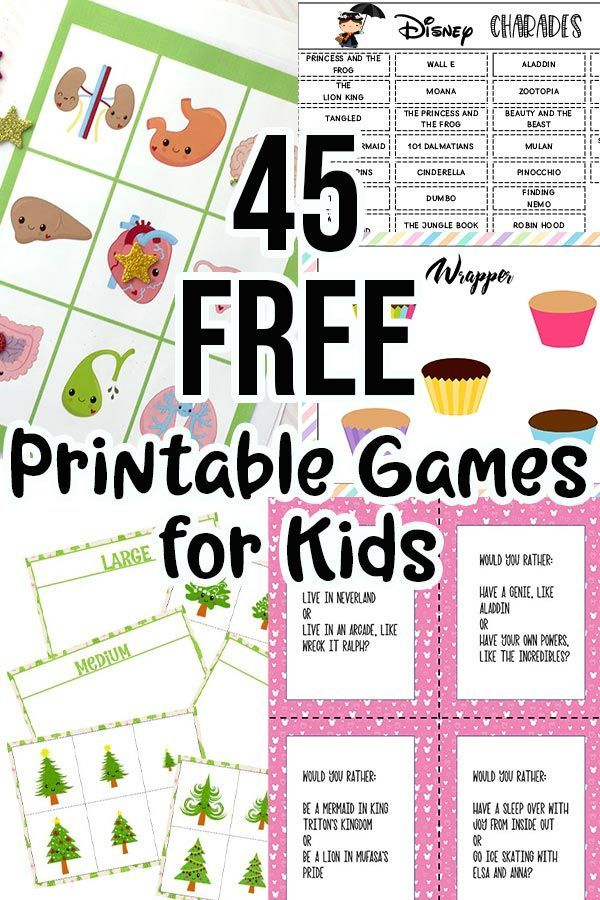 45 Free Printable Games For Kids Artofit