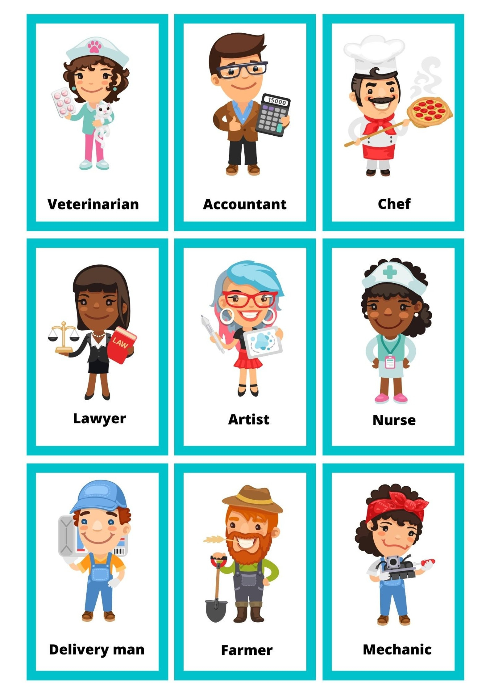 printable job cards