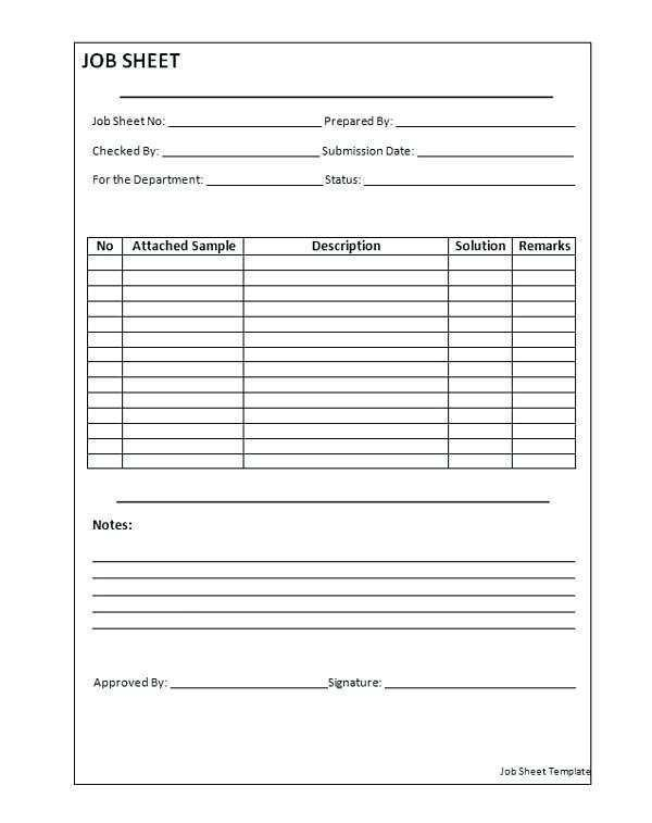 46 Printable Job Card Template Word Templates For Job Card Template