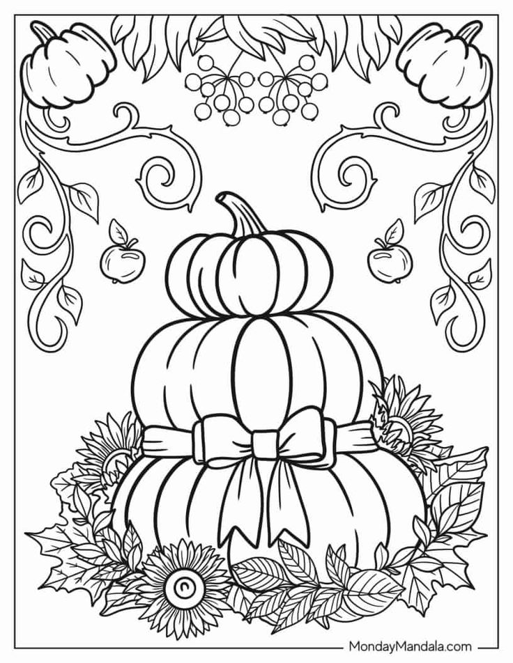 48 Autumn Fall Coloring Pages Free PDF Printables Fall Coloring