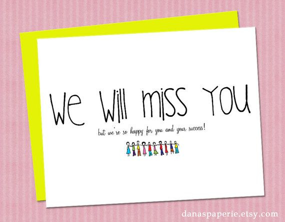 5 Best Images Of Free Printable Going Away Cards We Will Miss You 