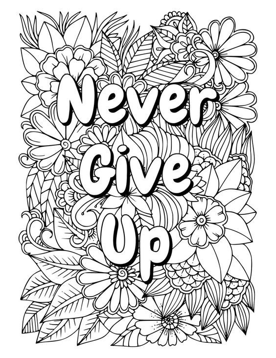 5 Motivational Quotes Coloring Pages Etsy Coloring Pages 