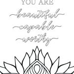 50 Best Printable Inspirational Quote Coloring Pages