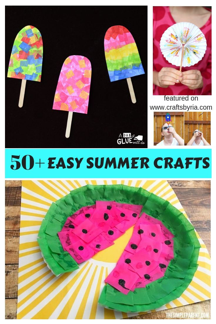 50 Easy Summer Crafts For Kids Of All Ages Crafts By Ria Summer 