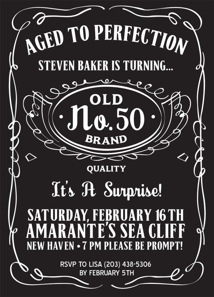 50th Birthday Invitations For Him