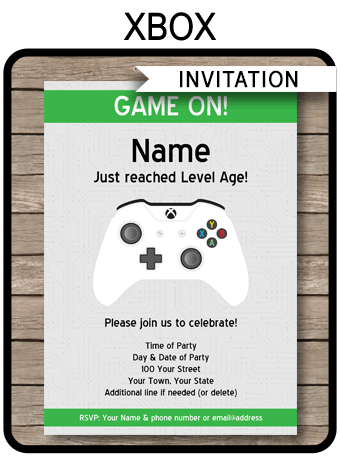 52 Format Xbox Party Invitation Template In Word With Xbox Party