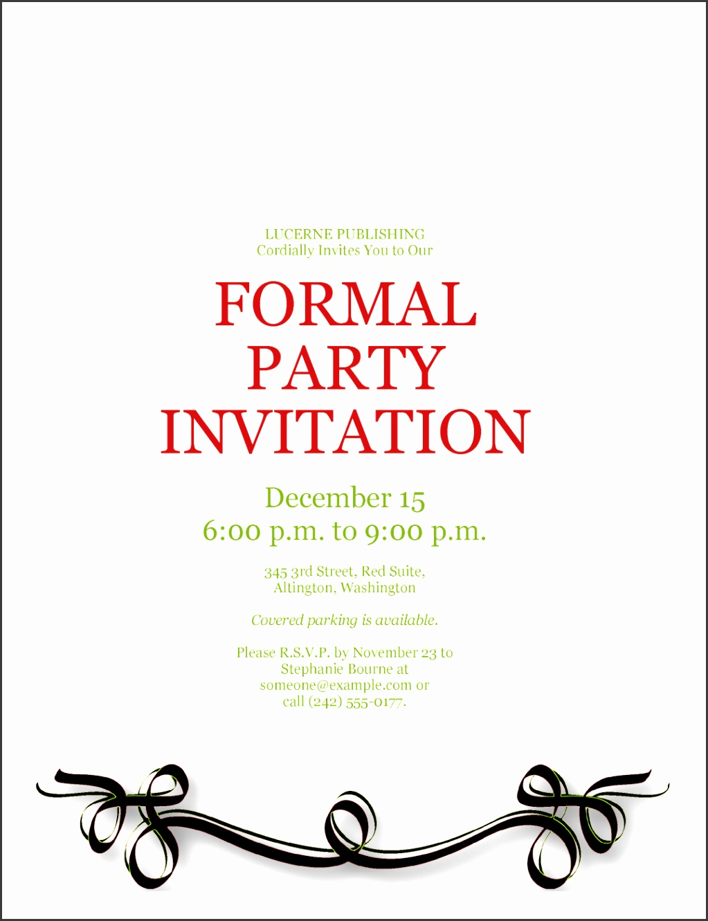 6 Formal Invitation Format SampleTemplatess SampleTemplatess