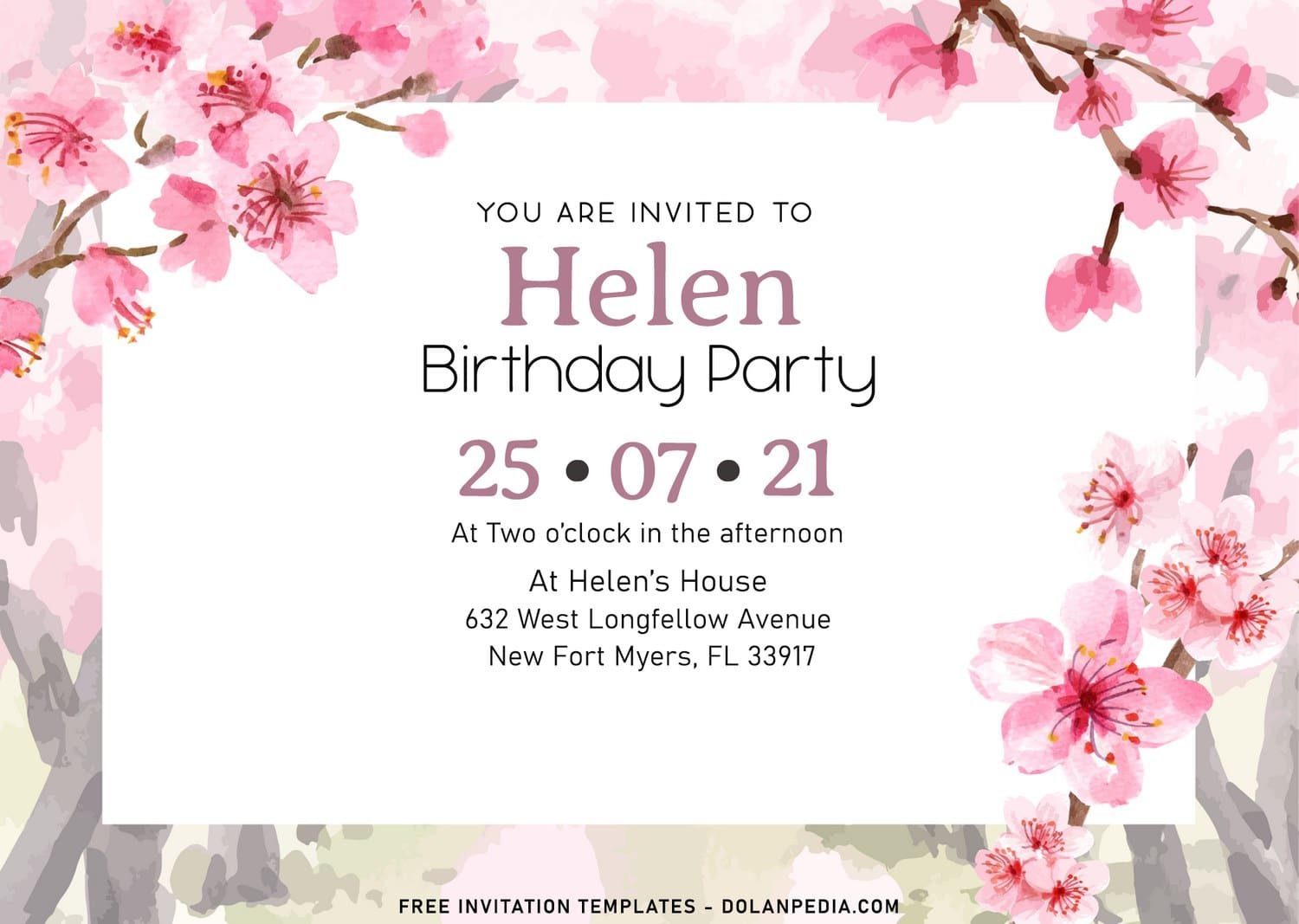 japanese birthday invitation templates