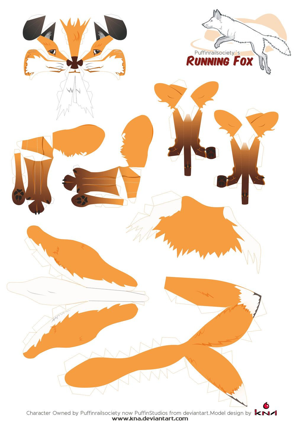 7 Simple Cute Animal Papercraft Template Solo Hermosas