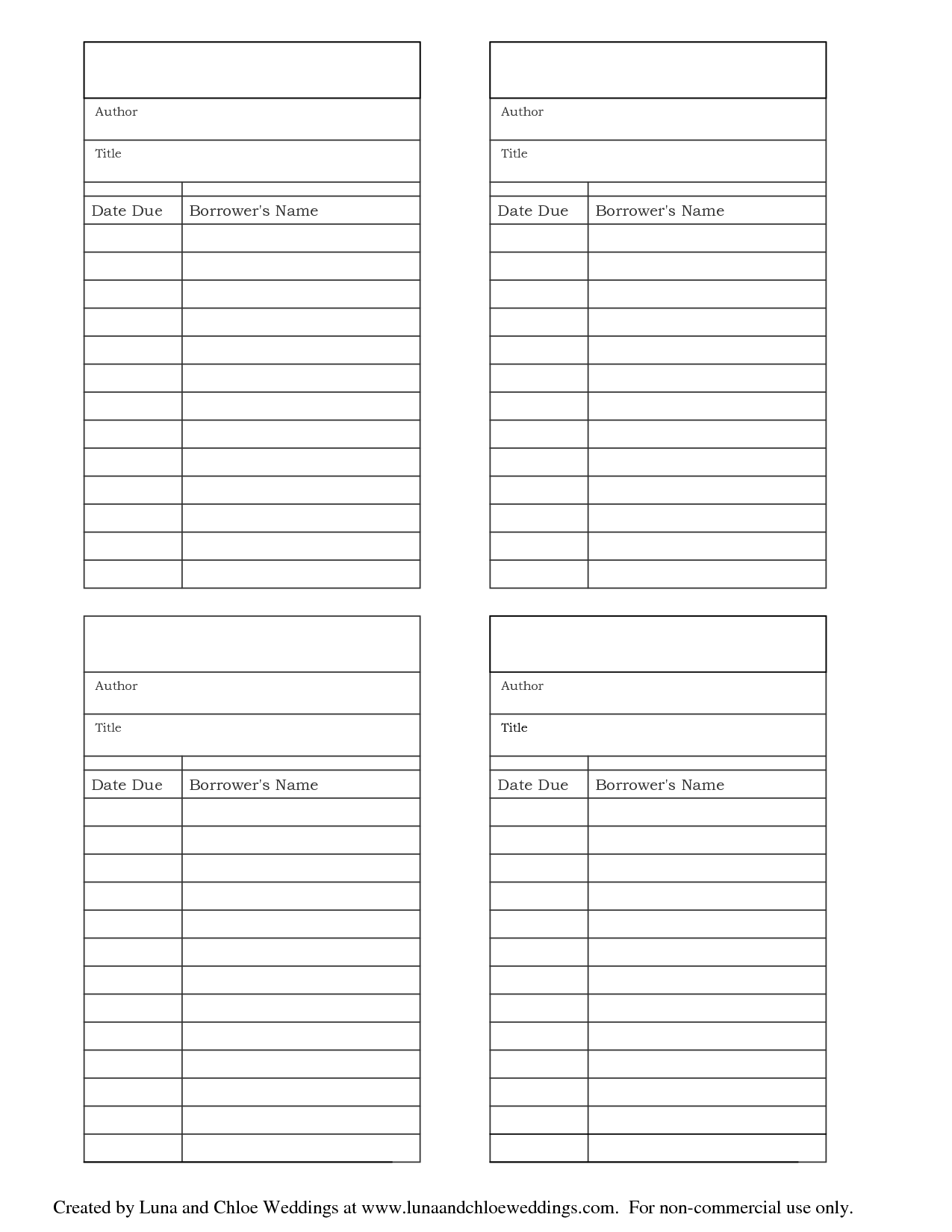 8 Best Images Of Printable Library Check Out Cards Free Printable 