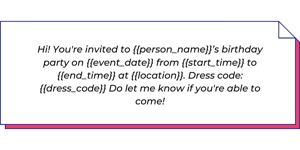 sample invitation message for event on whatsapp