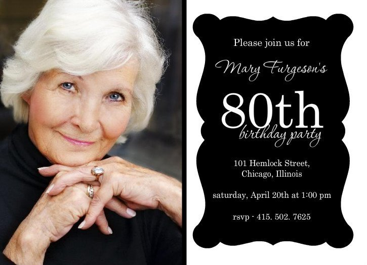 80th Birthday Invitation Wording Samples Invitation Design Blog