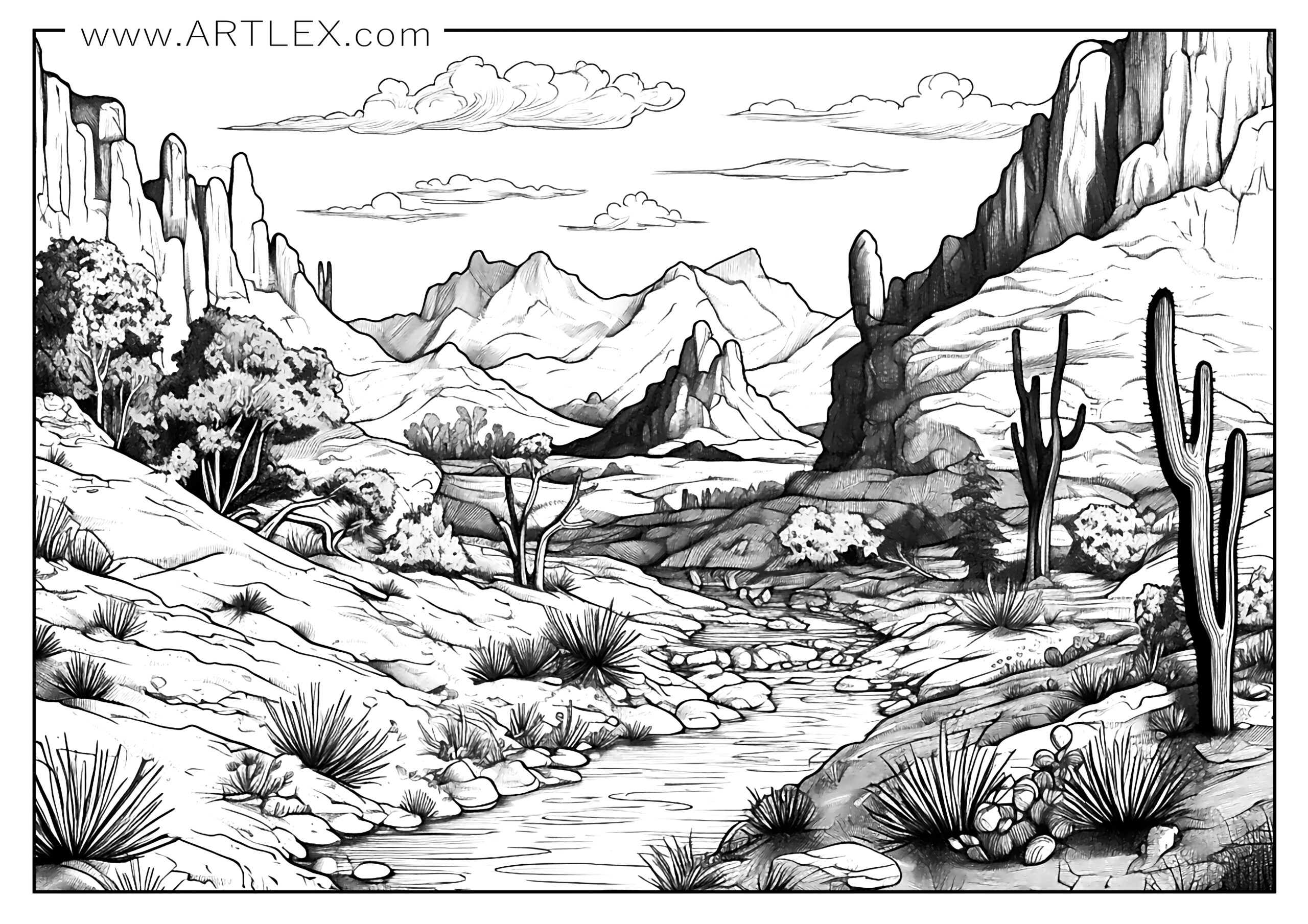 9 Of The Best Landscape Coloring Pages Free Printable Artlex