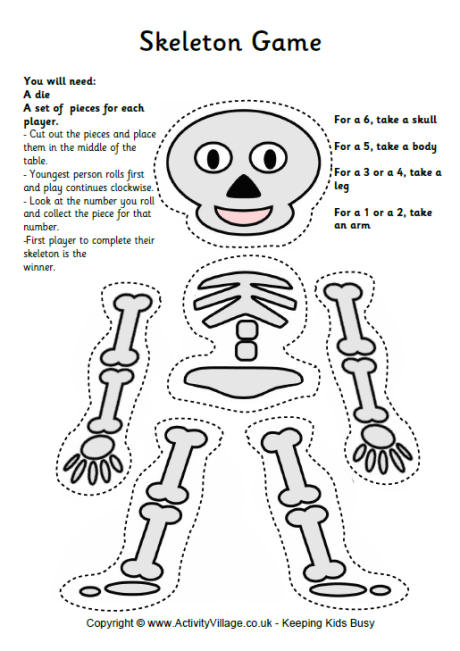 printable skeleton craft printable skeleton craft