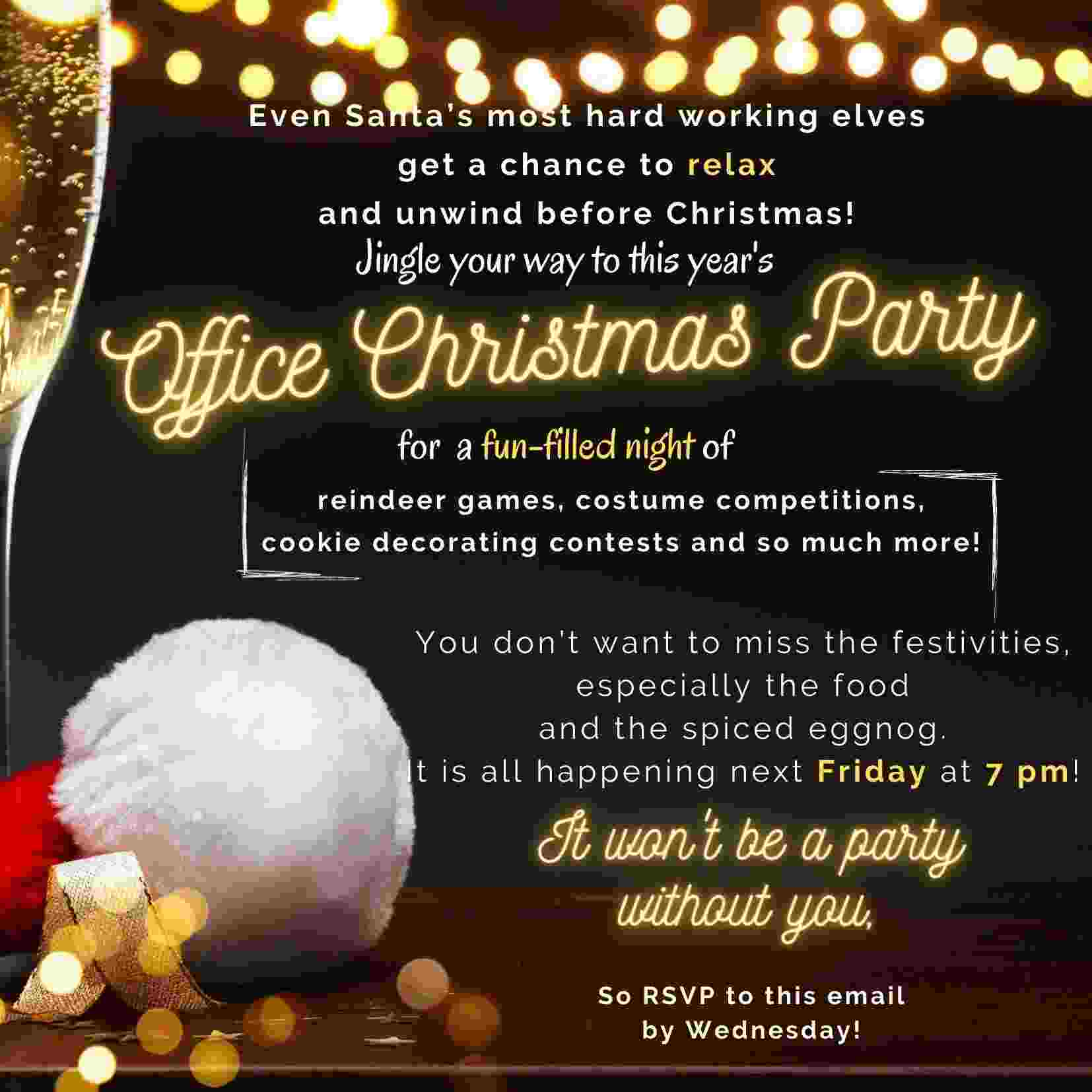invitation wording for work event