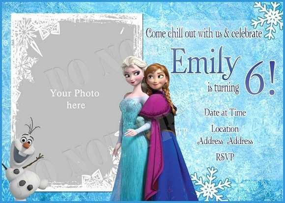 91 Blank Birthday Invitation Templates Elsa For Free With Birthday 