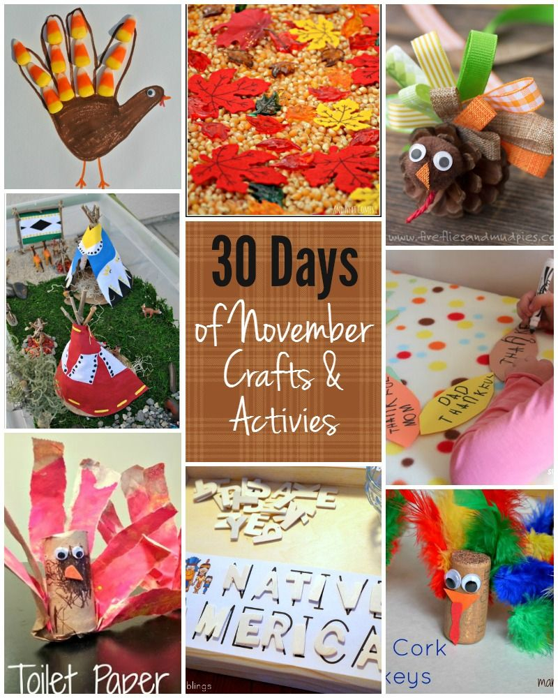 A Month Of Kids Activities And Crafts For November November Crafts 