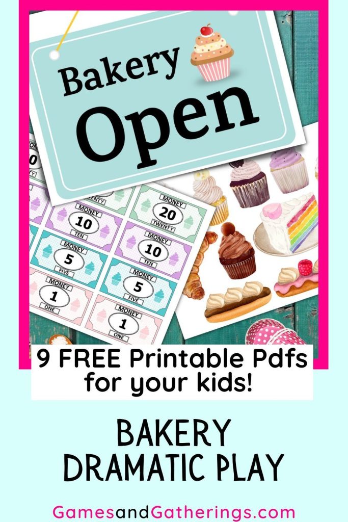 A Pin Image With A Table With Printed Bakery Dramatic Play Pages