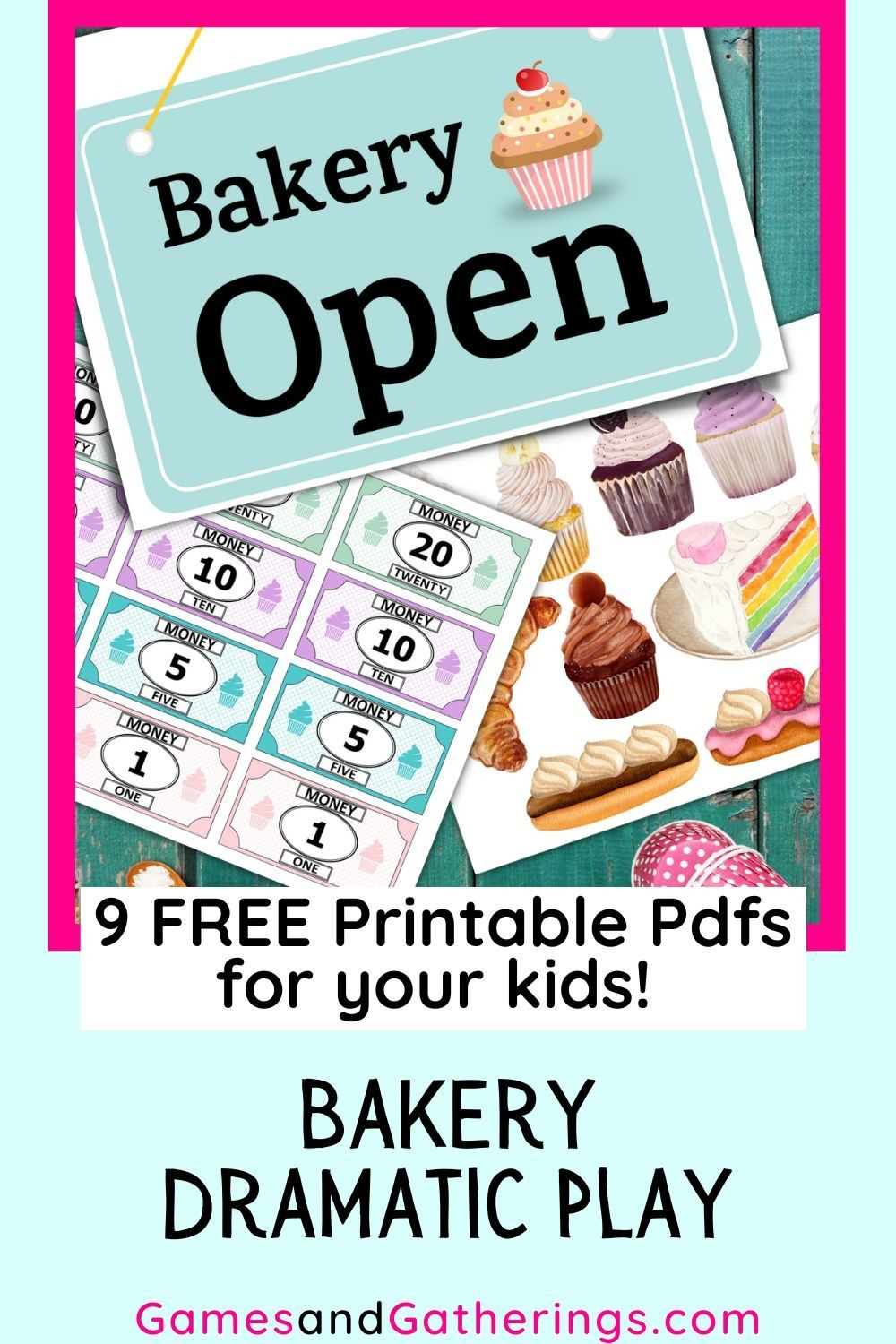 A Pin Image With A Table With Printed Bakery Dramatic Play Pages 