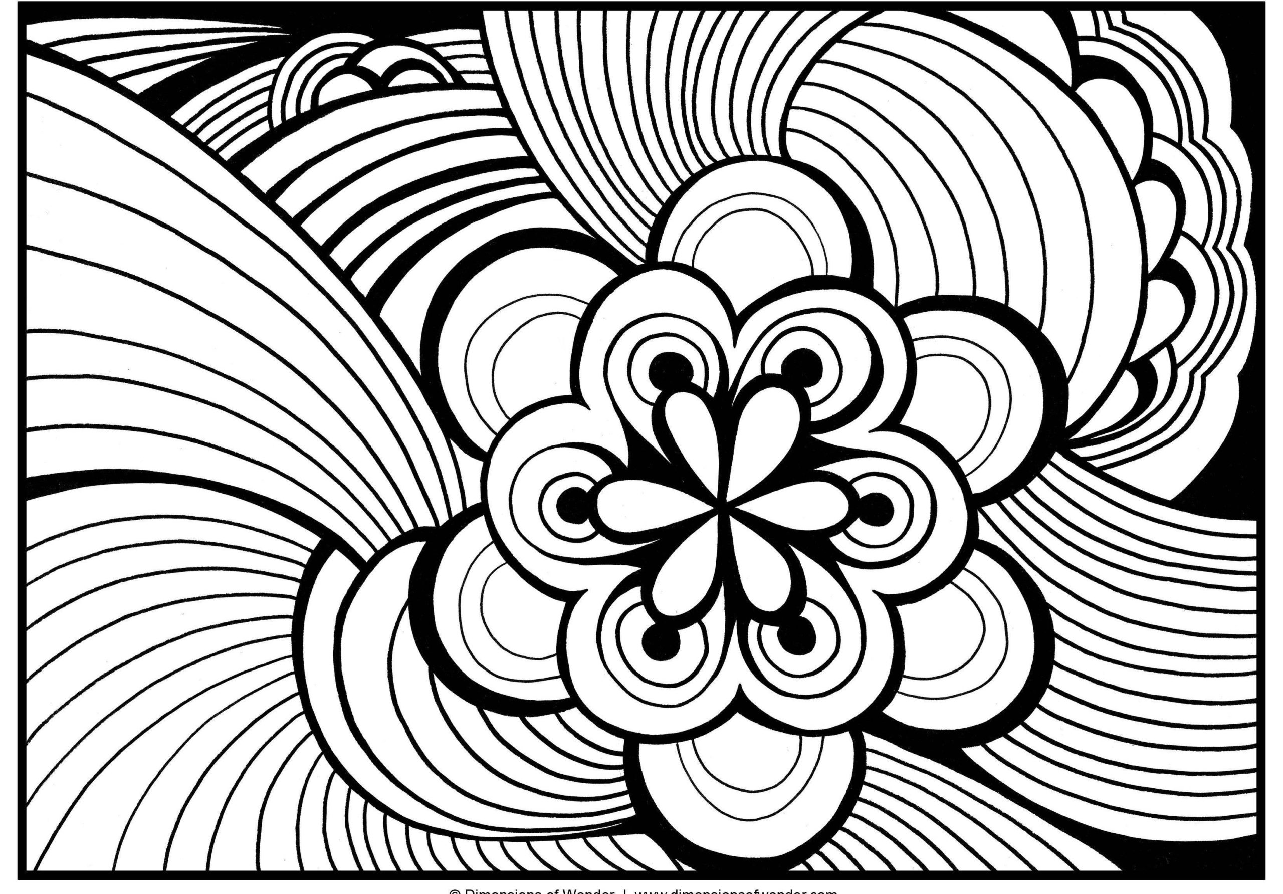Abstract Cat Printable Coloring Page Coloring Home