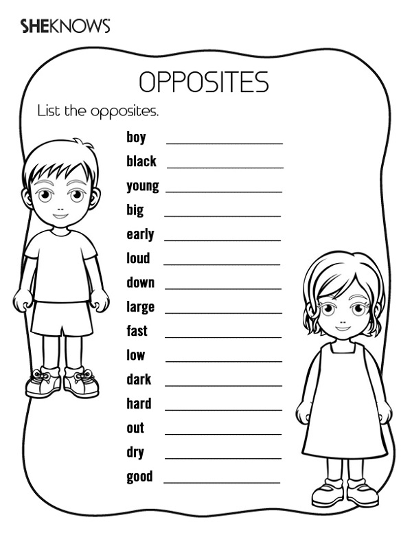 printable activity sheets
