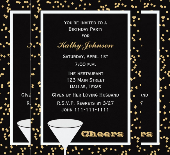 birthday invitation templates adult