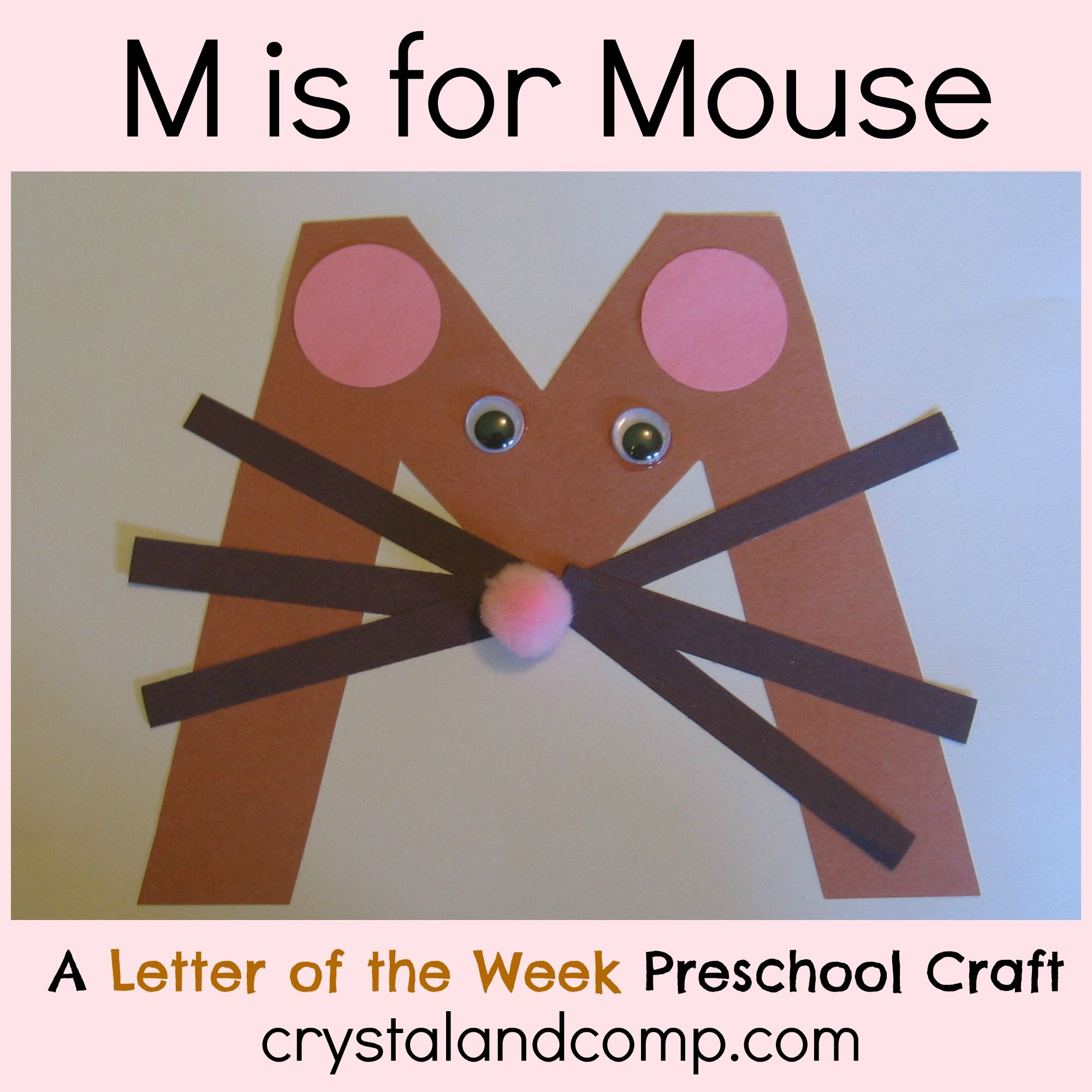 Alphabet Activities For Preschoolers M Is For Mouse Preschool Crafts 