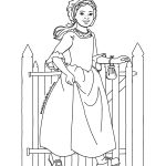 American Girl Doll Felicity Merriman Historical Character Coloring Page